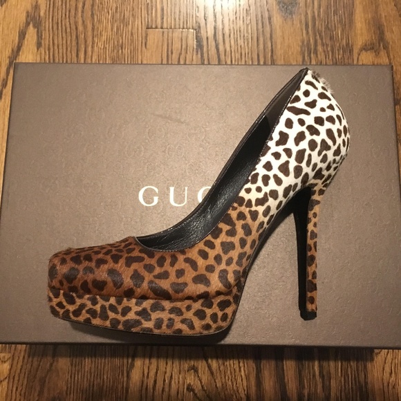 Gucci Multicolor Leopard Print Pumps - Picture 2 of 6